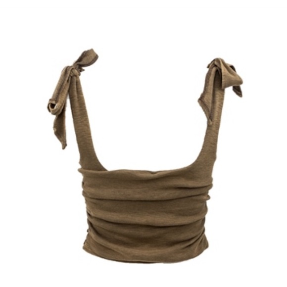 Free People Boulevard Cotton Crop Top - oregano - Picture 6 of 8